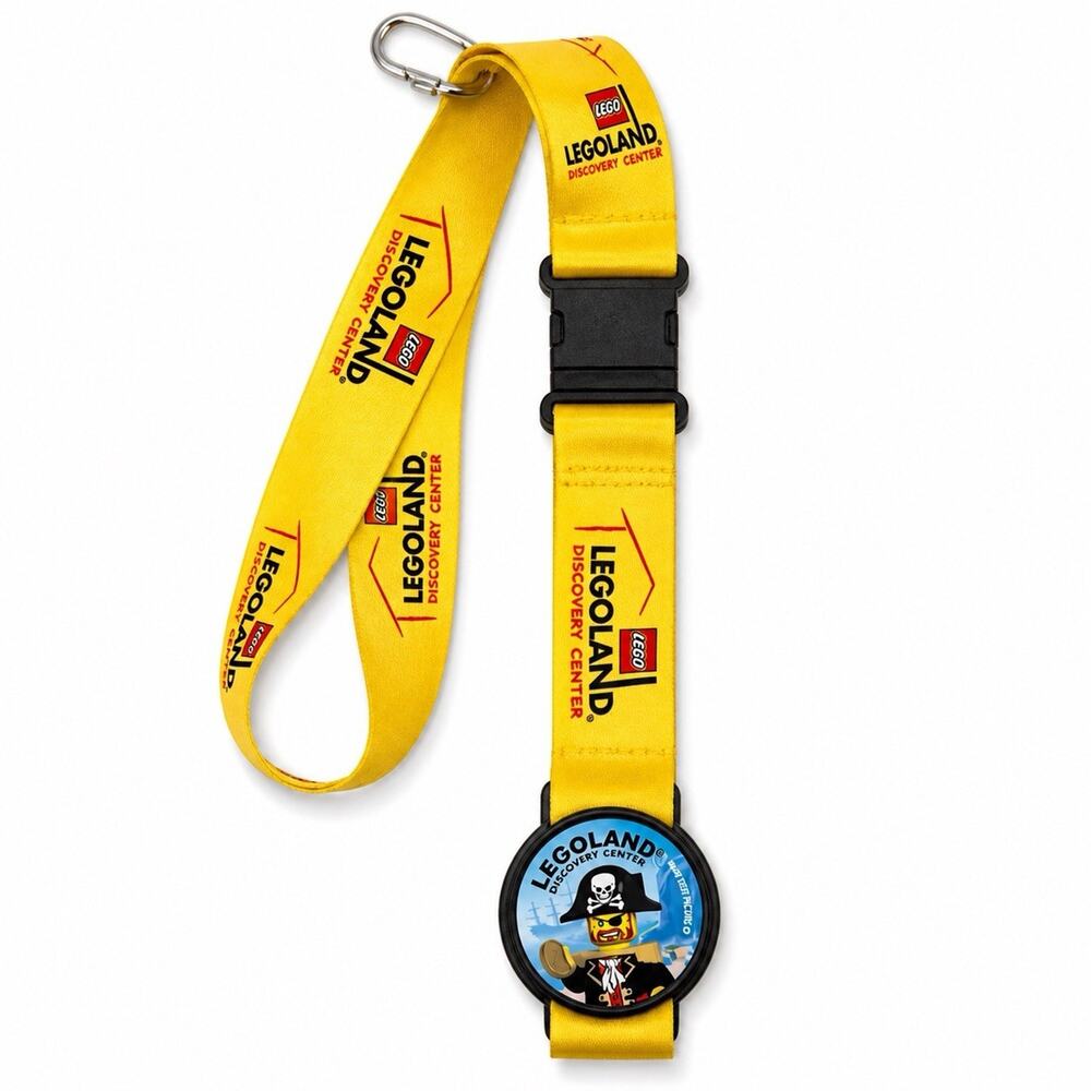 LEGO LegoLand Discovery Center Yellow Lanyard with Metal Clasp - 16" Long